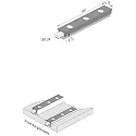 Hera LED Leiste LED 2-LINK PIXEL, 3 Linsen, für LED 2-LINK-Profile, mit LED-24 Anschluss, CRi>95, 3x 1.2W 3000K 57lm 35°, schwarz