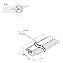 LED Möbeleinbauleuchte Up+Down für 16mm Holzböden, IP20, mit LED-24 Anschluss, dimmbar, 86.2cm, 13.6W 3000K 900lm