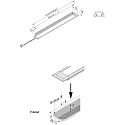 Hera LED Einbauleuchte, IP44, 24V DC, 52.5cm, CRi >90, Aluminium / opal, 9W 4000K 540lm 80°