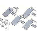4pc. set of LED L-Pad 7.5W 4000K, with IR dimmer + LED transformer 24/15W/30W, anodised alu