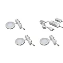 3er Set FR 55-LED 3W 3000K, Edelstahloptik + LED Trafo LED-24 / 15W