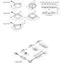 Hera 3er Set DYNAMIC LED Einbaustrahler FQ 68-LED 4W, eckig, Edelstahloptik, 24V DC, Funk-FB Anbau, Trafo LED-24 / 15W