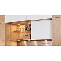 3er Set LED Möbel-Einbauleuchte FAR 58, IP44/IP20, rund, LED 24-Stecker + Trafo, CRi >93, Edelstahl, 3W 3000K 225lm 115°