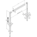 Hera Zubehör für LED 2-LINK - Montagehülse zu LED Aufbauprofil 15/13mm / Vitrinenprofil, Alu eloxiert