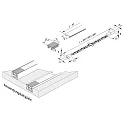 2er Set Endkappe für LED Eckprofil 19mm, mit Befestigungsschrauben, schwarz
