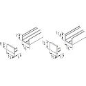 Surface mount LED profile 15/8mm for covering profile 15mm, length 100cm, black