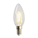HEITRONIC LED Filament Kerzenform C35, E14, 4W 2700K 400lm 320°, klarer Glaskolben, flackerfrei