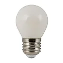 LED Filament Tropfenform G45, E27, 4W 2700K 400lm 280°, matter Glaskolben, flackerfrei