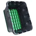 Bodeneinbaudose JUMBO, IP44,  6.4 x 3 x 5.1cm, mit 12 Ausgängen + Deckel, begehbar bis 500kg
