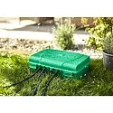 HEITRONIC Outdoor Sicherheits-Verteilerbox MAXIMUS, IP55, 35 x 24 x 12cm, 5.8 Liter, 5 Ein-/Ausgänge 15mm, grün