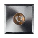 LED Einbaustrahler AUSTIN, Eckig, 6W 2700K 450lm 35°, Aluminium gebürstet