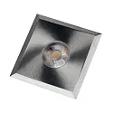 HEITRONIC LED Einbaustrahler AUSTIN, Eckig, 6W 2700K 450lm 35°, Aluminium gebürstet