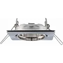 HEITRONIC Heitronic Recessed spot square, brushed stainless steel, swiveling