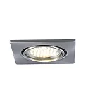 HEITRONIC Heitronic Recessed spot square, brushed stainless steel, swiveling