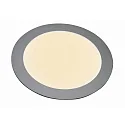 LED Einbau-Panel TOULOUSE, IP44, RUND, Aluminium, Silber matt / diffus, dimmbar, Ø 20cm, 11W 3000K 540lm 120°