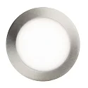 HEITRONIC LED Einbau-Downlight AURORA mit seitlichem Lichtkranz, IP44, Ø 8cm, 6W 3000K 450lm 210°, Silber