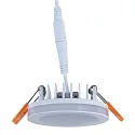 HEITRONIC LED Einbau-Downlight AURORA mit seitlichem Lichtkranz, IP44, Ø 8cm, 6W 3000K 450lm 210°, Weiß
