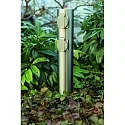 HEITRONIC Outdoor Energieverteiler TOKIO, IP44, zylindrisch, mit Kindersicherung + Federdeckel, V2A Edelstahl, 4-fach