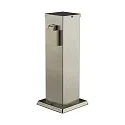 Energieverteiler BANGKOK, IP44, mit Kindersicherung + Federdeckel, V2A Edelstahl, für Gravur geeignet, 2-fach, 30cm