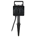 HEITRONIC Erdspieß-Energieverteiler DUBAI, IP44, max. 16A / 3680W, mit 150cm Steckerkabel, 4-fach