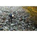 HEITRONIC Outdoor Erdspieß-Strahler MALEA, IP44, GU10 max. 3,5W, neigbar, mit 5m Steckerkabel, schwarz