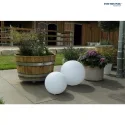 HEITRONIC Outdoor Leuchtkugel MUNDAN, IP44, E27, inkl. Erdspieß, UV-resisteneter Kunststoff, 30cm, weiß