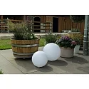 Outdoor Leuchtkugel MUNDAN, IP44, E27, inkl. Erdspieß, UV-resisteneter Kunststoff, 30cm, weiß