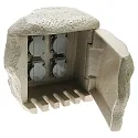 Outdoor Energieverteiler STEIN, IP44, 25x25x25cm, 4-fach, 230V AC, max. 16A / 3680W, 500cm Erdkabel (offen) + Kabelauslass