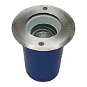 Bodeneinbaustrahler SPANDAU, 230V, IP67, GU10, V2A Edelstahl / Alu-Druckguss / Glas klar, schwenkbar, rund