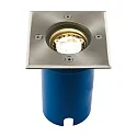 HEITRONIC Bodeneinbaustrahler POTSDAM, GU10, 230V, IP67, V2A Edelstahl / Glas klar, starr, eckig