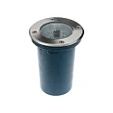 Bodeneinbaustrahler BERLIN 2, 230V, IP67, E27, V2A Edelstahl 304 / Alu-Druckguss / Glas klar, starr, rund