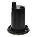 Bodeneinbaustrahler BERLIN 2, 230V, IP67, E27, V2A Edelstahl 304 / Alu-Druckguss / Glas klar, starr, rund