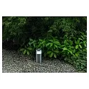 HEITRONIC Outdoor Sockelleuchte ARUBA, IP44, 21cm, E27 max. 6W, V4A Edelstahl / PVC matt, seeluft-beständig