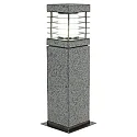 HEITRONIC Sockelleuchte LA MER, 40cm, E27 max. 20W, Granit / Edelstahl, seewasserbeständig, für Gravur geeignet