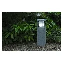 HEITRONIC Sockelleuchte LA MER, 40cm, E27 max. 20W, Granit / Edelstahl, seewasserbeständig, für Gravur geeignet