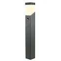 Standleuchte / Wegeleuchte MADELEINE, IP44, 80cm, E27, Alu-Druckguss / PC, anthrazit / matt, mit Bewegungsmelder