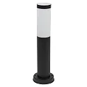 Outdoor Sockelleuchte LARISA, IP44, E27 max. 12W, V2A Edelstahl, schwarz / matt