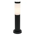 HEITRONIC Outdoor Sockelleuchte LARISA, IP44, E27 max. 12W, V2A Edelstahl, schwarz / matt