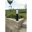 HEITRONIC Outdoor Sockelleuchte LARISA, IP44, E27 max. 12W, V2A Edelstahl, schwarz / matt