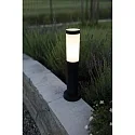 HEITRONIC Outdoor Sockelleuchte LARISA, IP44, E27 max. 12W, V2A Edelstahl, schwarz / matt