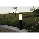 HEITRONIC Outdoor Sockelleuchte LARISA, IP44, E27 max. 12W, V2A Edelstahl, schwarz / matt