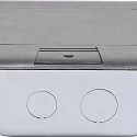 HEITRONIC Bodensteckdose, IP20, 2-fach, mit Kinderschutz, 250V, max. 3680W