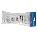 Steckdosenleiste, 3-fach, 3G 1.5mm², weiß, geeignet für DE / FR /B, mit 150cm Anschlusskabel