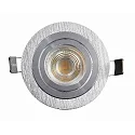Einbaustrahler DL7801, RUND, GU10 & GU5.3, LED max. 8W, IP20, schwenkbar, Alu gebürstet
