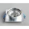 Einbaustrahler DL7801, ECKIG, GU10 & GU5.3, LED max. 8W, IP20, schwenkbar, Alu gebürstet