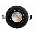 HEITRONIC Einbaustrahler DL7801, GU10 / GU5.3, LED max. 8W, IP20, schwenkbar, schwarz, rund