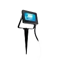 HEITRONIC Outdoor LED Flutlichtstrahler KINGSTON RGB + CCT-Switch, IP44, 15W 1250lm 110°, mit Fernbedienung, dimmbar, anthrazit