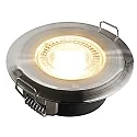 HEITRONIC LED Recessed spot DL7202, Ø82mm, 38°, 5W, 3000K, 380lm, IP44, nickel