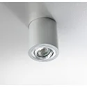 HEITRONIC Aufbaustrahler ADL9001, IP20, rund, GU10 max. 5W, 25° schwenkbar, Anschlusskabel mit Klemme, aluminium gebürstet