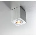HEITRONIC Aufbaustrahler ADL8001, IP20, eckig, GU10 max. 5W, 25° schwenkbar, Anschlusskabel mit Klemme, aluminium gebürstet
